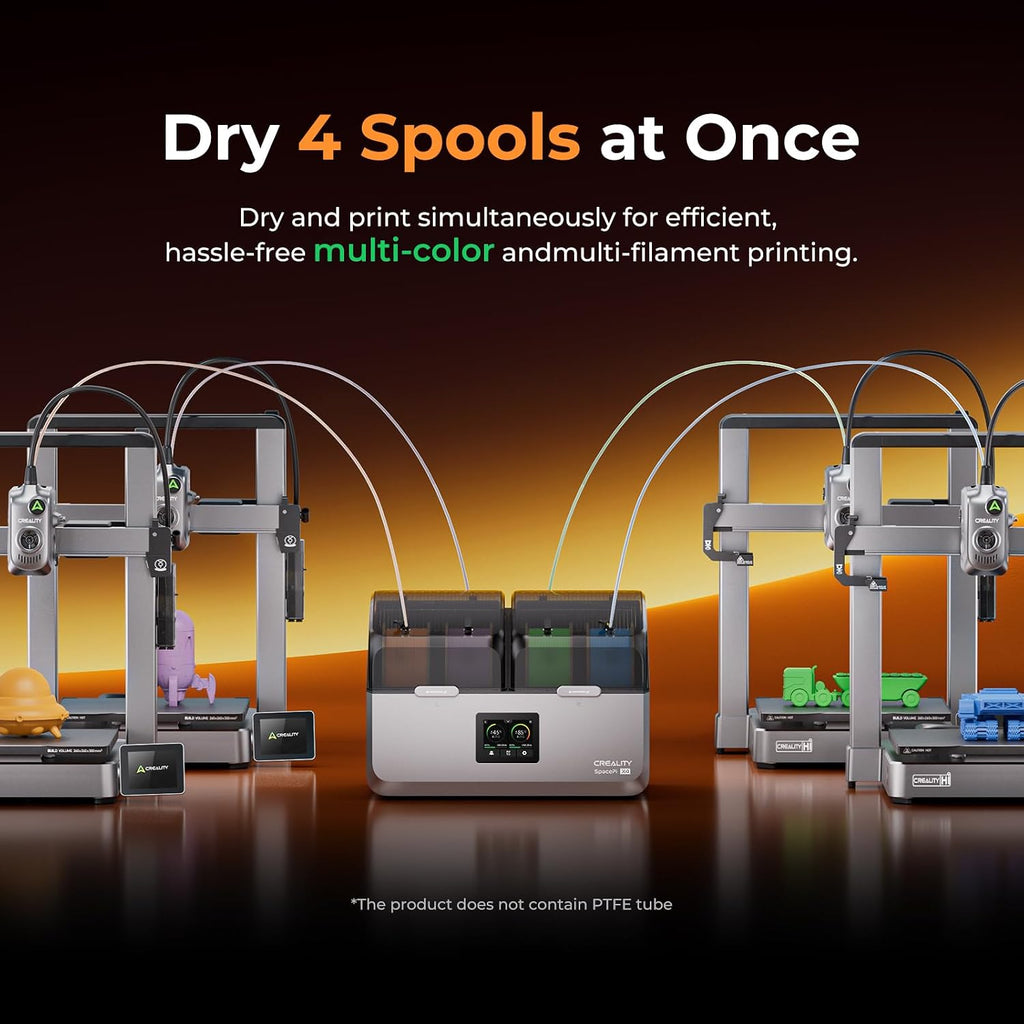 Creality Space Pi X4 Filament Dryer, 4 Spools 3D Printer Filament Dryer Box with 360° Hot-Air Circulation, Dual Independent Heating Chambers for 1.75/2.85mm PLA, PETG, ABS, Nylon