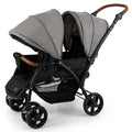 INFANS Double Stroller, Foldable Baby Tandem Stroller with Djustable Backrest Canopy Footrest, 5-Point Harness, Storage Basket, Convertible Compact Twin Stroller for Infants and Toddlers