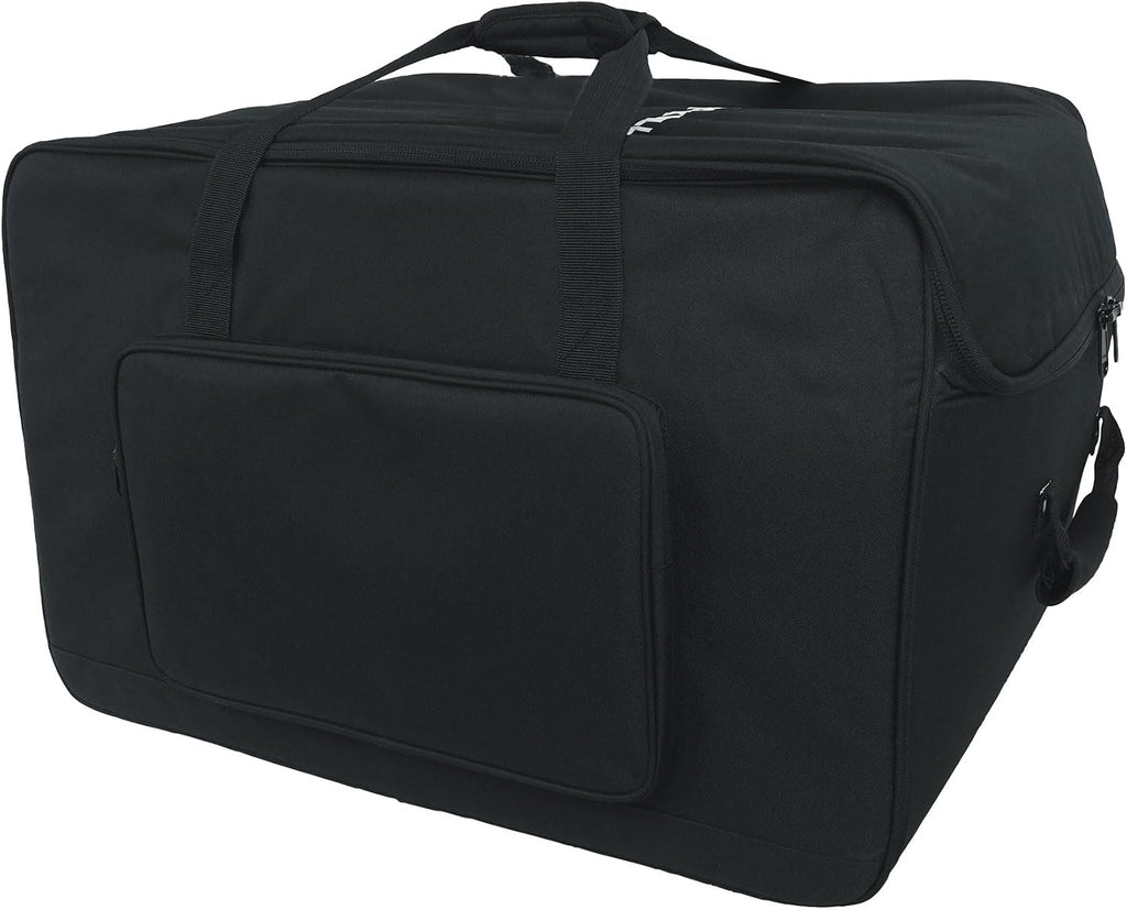 Rockville SB12 v2 Rolling Travel Bag for 12' DJ PA Speakers with Speaker Stand Pocket, Soft Foam Padding, Semi-Rigid Structure, Water-Resistant, for Mobile DJs and Musicians