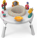 ORIBEL PortaPlay Convertible 3-in-1 Baby Activity Center & Play Table | Patented Bouncy Seat | Stable Foot Support | 5 Months+ | Development Focused Toys (Wonderland Adventure, Grey)