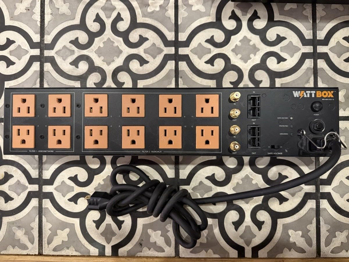 WattBox® Power Conditioner 12 Outlets with Safe Voltage, Coax and Ethernet Protection WB-400-VCE-12