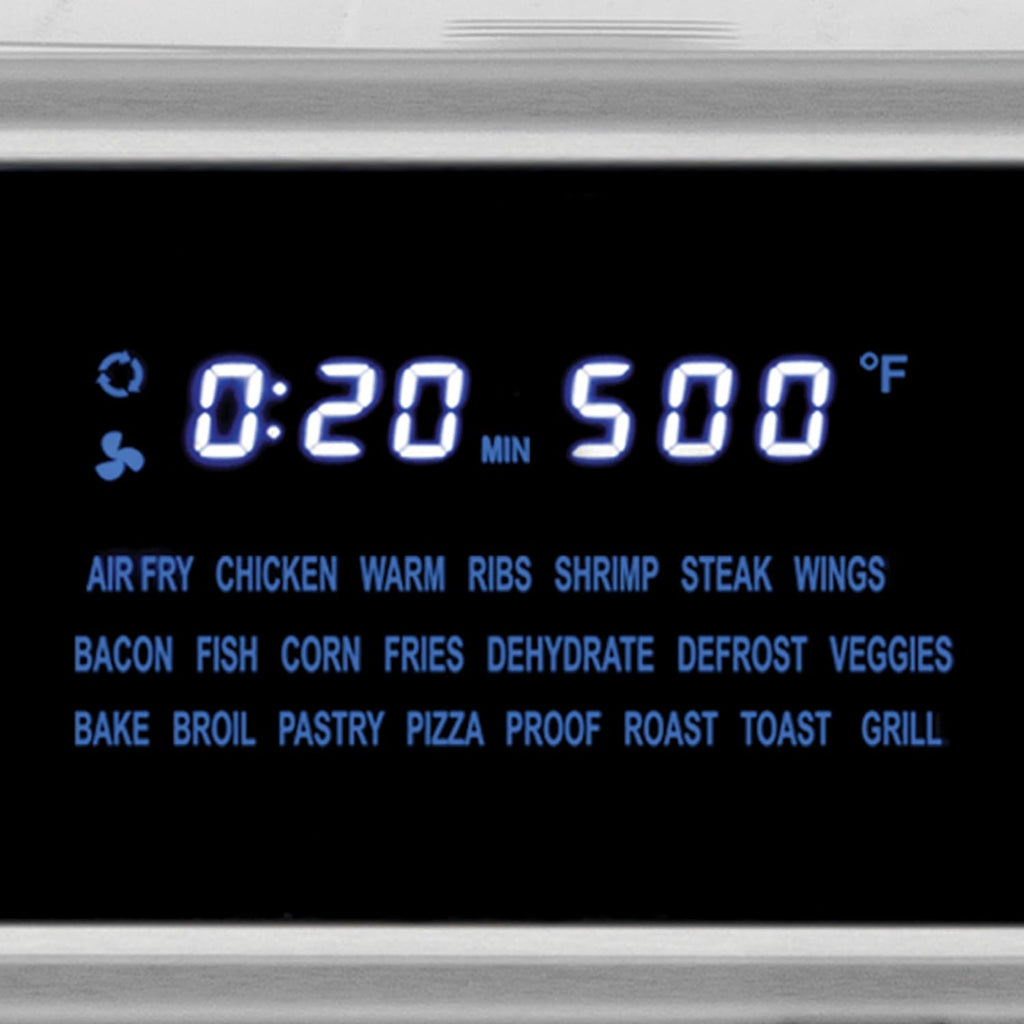 Kalorik Air Fryer Oven Grill MAXX Series 26-Quart with Smokeless Sear Technology Digital Controls Easy-View Door and 22 Smart Cooking Presets, Includes Cooking Accessories, 1700-Watts, Stainless Steel