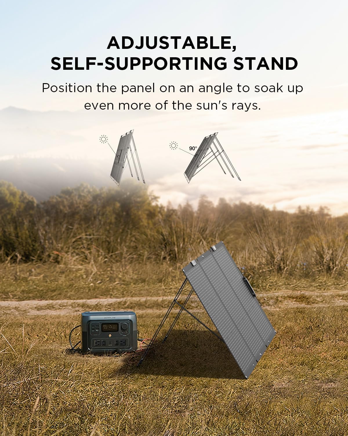 EF ECOFLOW River 2 Max Solar Generator 512Wh Long-Life LiFePO4 Portable Power Station& 160W Solar Panel for Home Backup Power, Camping & RVs 100% Charged in 60m with 3000+ Cycles & Up to 1000W Output