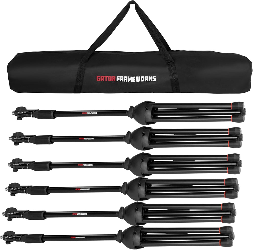 Gator Frameworks Single Compartment Carry Bag-Fits up to (6) Microphone Stands, (GFW-6XMICSTANDBAG)