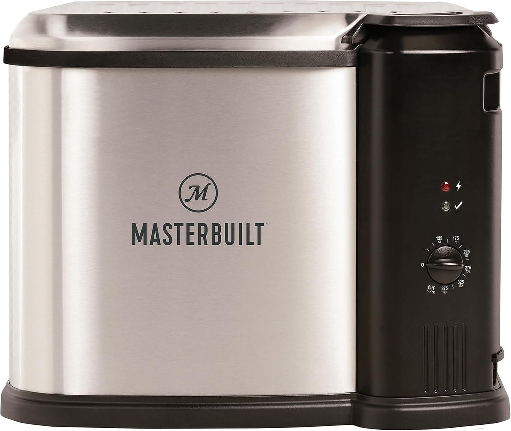 Masterbuilt® 3-in-1 10 Liter XL Electric Turkey Fryer plus Boiler and Steamer Combination with Drain Basket and Breakaway Safety Cord in Stainless Steel