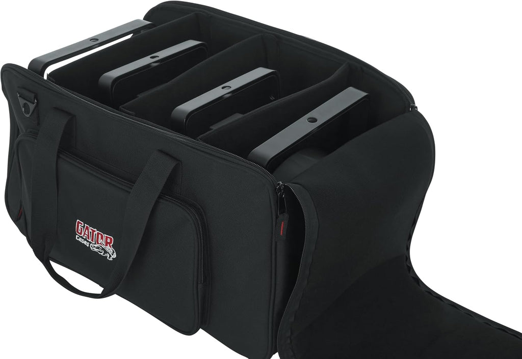 Gator Cases Tote Bag to Hold up to (4) LED Par Style Lighting Fixtures with Adjustable Dividers