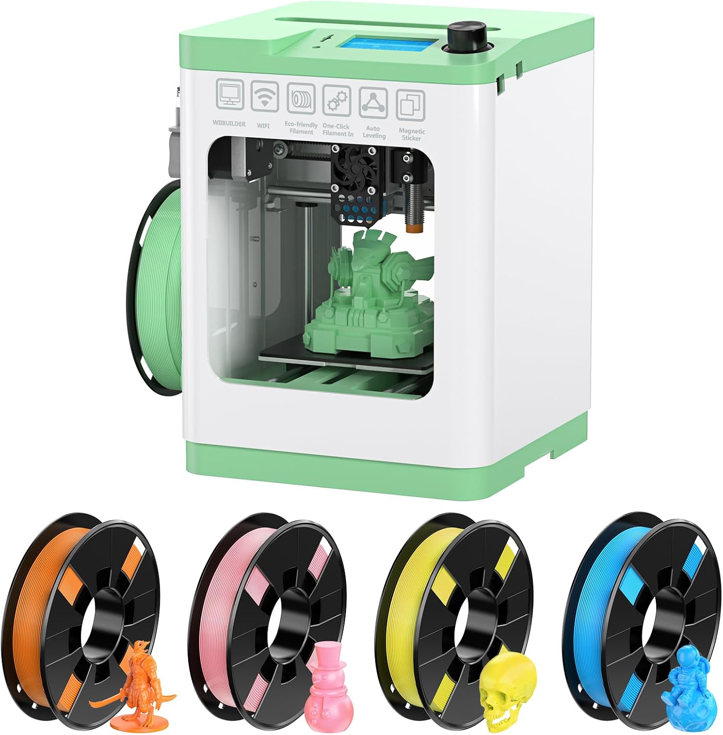 Entina Mini 3D Printer Tina2S V12 & 4 Colors PLA 3D Printer Filament Bundle