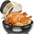 Nuwave Air Fryer Infrared Convection Oven, Cook Fresh or Frozen, No Defrosting or Preheating, 360 Surround Heat, Cooking from 50 to 400 Degrees, 100 Presets, 50 Memory, 360 Food Easy-View, PFAS Free