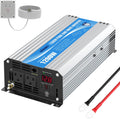 Power Inverter Pure Sine Wave 1200 Watt 12V Dc to 120V Lithium Battery Compatible with UL Fuses and USB-C PD30W and QC 3.0 FastCharger and Wired Remote for RVs Car Solar System Emergency