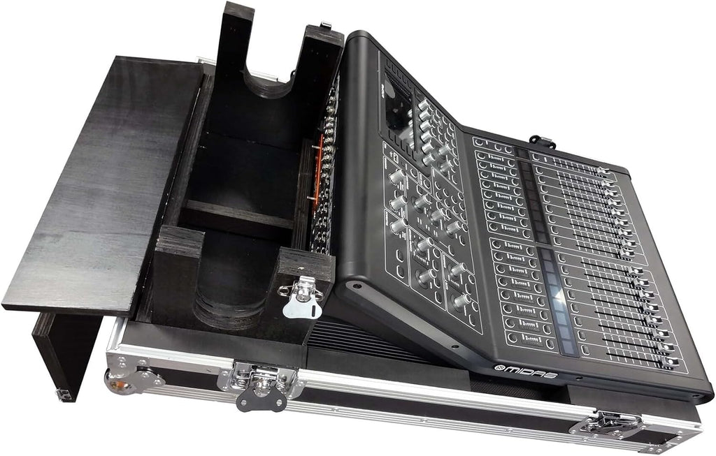 ProX XS-MIDM32RDHW ATA Digital Audio Mixer Flight Case for Midas M32R Console with Doghouse Compartment and Caster Wheels