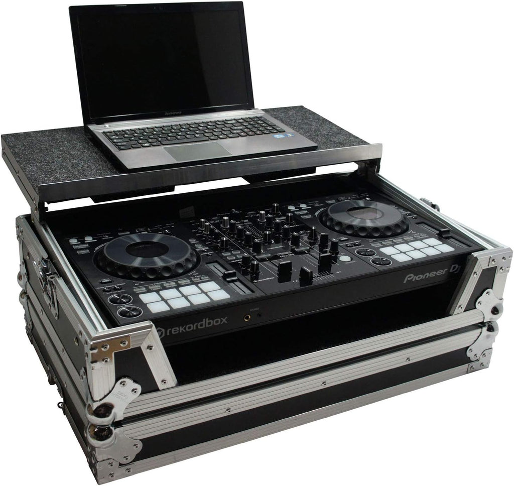 Harmony Audio HCDDJ800WLT1U Flight Glide Laptop Stand DJ 1U Rack Case Compatible with Pioneer DDJ-800