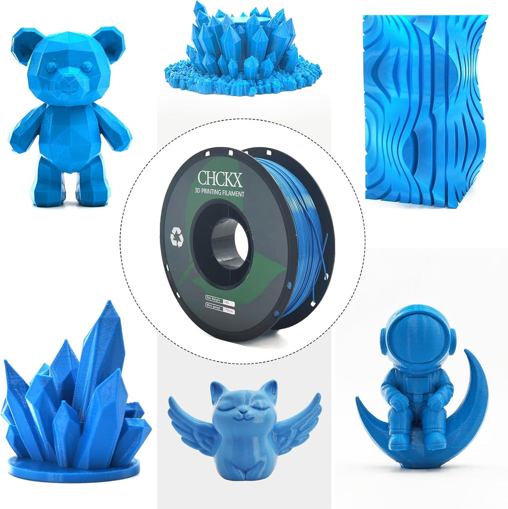 16Rolls PETG Filament Bundle Filament Bulk,1.75 mm Black+White+Grey+Red+Green+Blue+Purple+Skin+Silver+Yellow+Transparent+Coffee+Cherry Blossom Pink+Orange+Navy Gray+Grass Green.