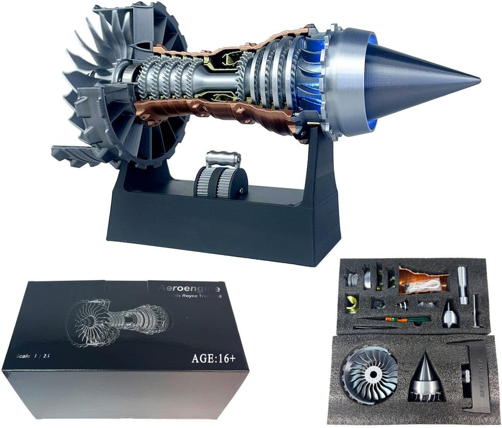 TR900 Turbofan Jet Engine Model-3D Printer Aircraft Engine Kit-1:20 Adjustable Speed Turbojet Engine Model-Mechanical Science Education Toy-Aviation Enthusiast Gift