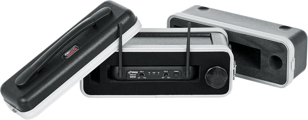 Gator Cases Single Wireless Microphone System Case, Live-in Style Holds Reciever, Body Pack, and Microphone with Antenna Access (GM-1WP)