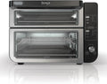 Ninja DCT400 10-in-1 Double Oven with FlexDoor, FlavorSeal & Smart Finish, Rapid Top Convection and Air Fry Bottom, Bake, Broil, Air Roast, Toast, Air Fry, Pizza and More, Stainless Steel (Renewed)
