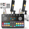 Podcast Equipment Bundle for 2, Audio Mixer Voice Change with XLR Dynamic Microphone, Perfect for Vocal Recording, Podcasting, Streaming,Video Vocals, Singing, PC, Phone, TikTok, COMMANDER M100 3rd