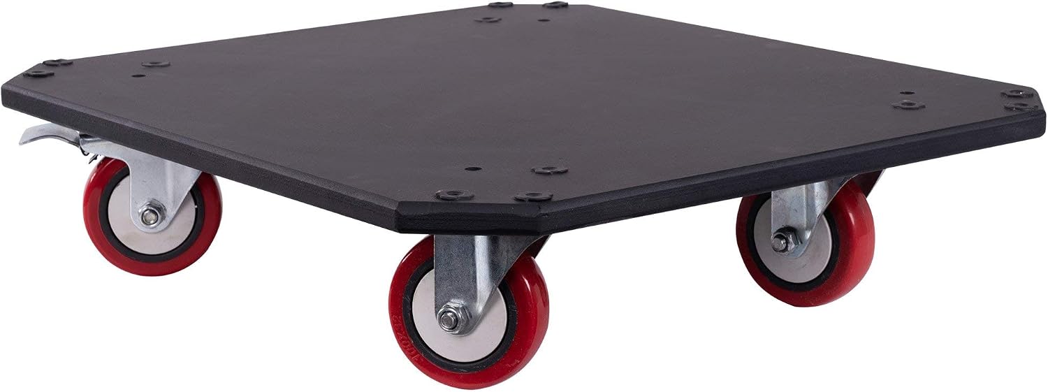 Sound Town Enhanced 1/2' (12mm) Plywood 10U PA DJ Pro Audio Rack/Road ATA Case with 11U Slant Mixer Top, 20'' Rackable Depth and Casters, 10 Space Size, Pro Tour Grade (STMR-10UW)