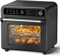 WAA Air Fryer Toaster Oven, 19 QT Air Fryer Toaster Oven Combo, 12-in-1 Digital Countertop Natural Convection Roast Bake Dehydrate and Reheat 1400W Stainless Steel, Black
