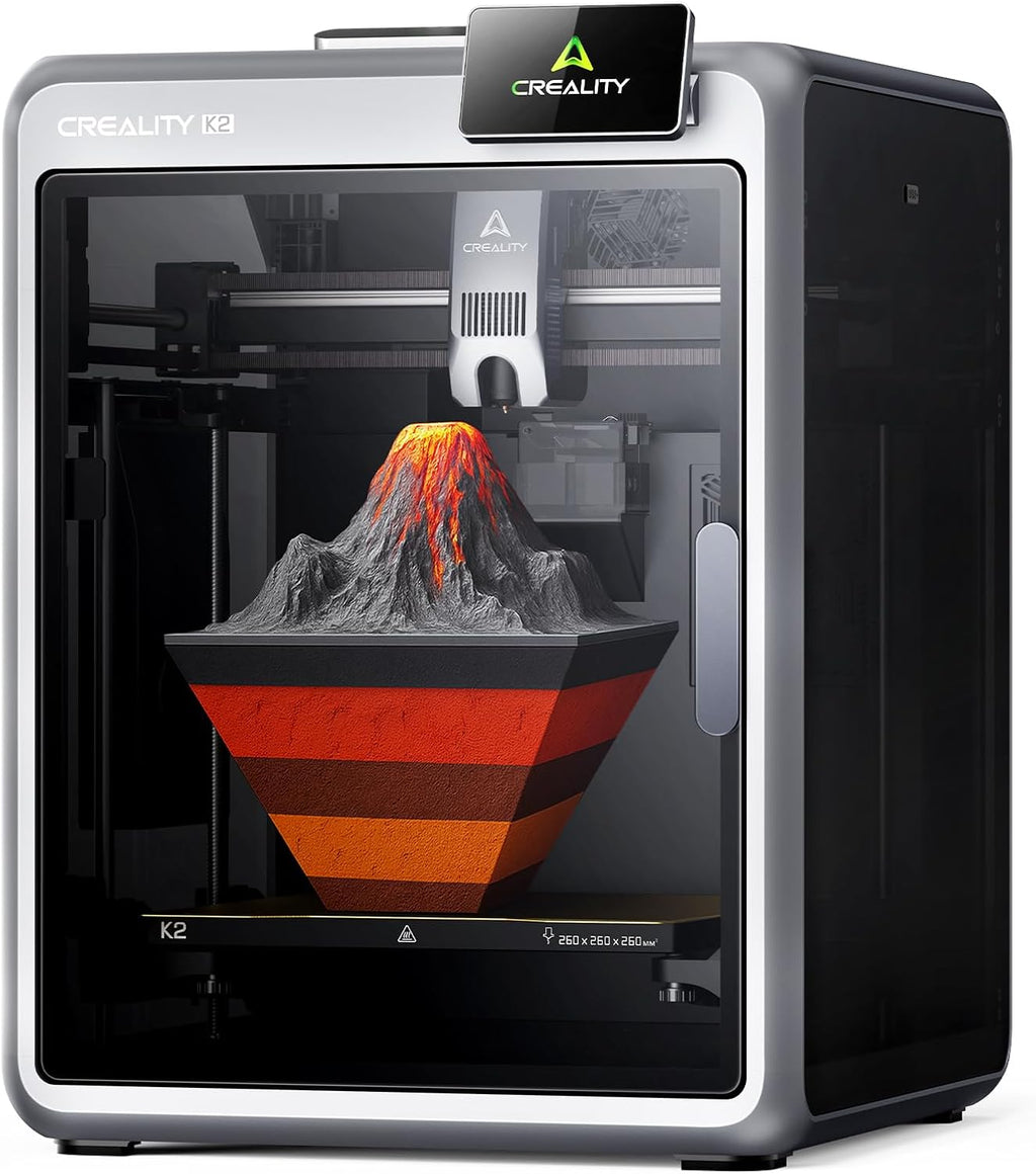 Creality K2 3D Printer, Multicolor Printing Need CFS, Max 600mm/s Printing Speed, Smart Auto Leveling & Al Camera, Next-Gen Direct Drive Extruder, 95% Pre-Assemble, Build Volume 260 * 260 * 260mm