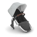 UPPAbaby RumbleSeat V2+ Second Lower Seat/Compatible with Vista V2 and Vista V3 / Adapters, Bumper Bar, Bug Shield Included/Stella (Grey Brushed Mélange/Silver Frame/Chestnut Leather)