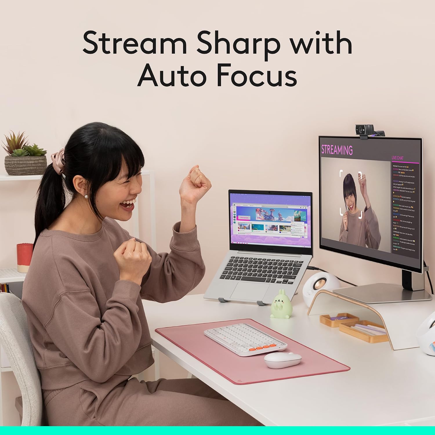 Logitech C922x HD Pro PC Webcam, Full HD 1080p/30fps or 720p/60fps Video,HD Light Correction,Works with Microsoft Teams,Google Meet,Nintendo Switch 2's New GameChat Mode,Mac/Tablet- Black, Pack of 10