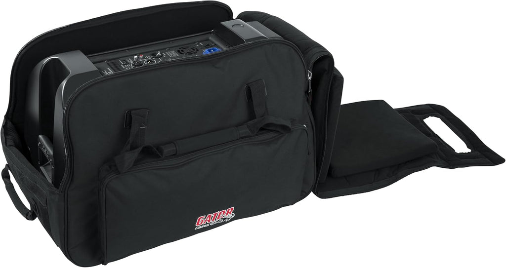 Gator Cases Rolling Speaker Bag for Small Format 12' Loudspeakers with Retractable Pull Handle (GPA-712SM)