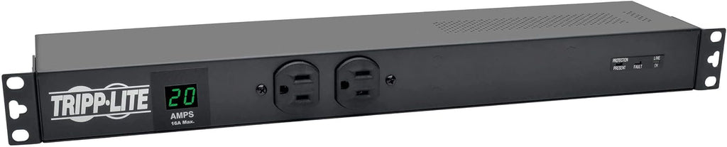 Tripp Lite Metered PDU, 20A, Isobar Surge Suppression 3840 Joules, (12 5-20R, 2 5-15R), 120V, L5-20P/5-20P, 1U Rack-Mount Power (PDUMH20-ISO)