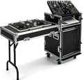 12U PA DJ Rack,PA DJ Cabinet, Network & Stereo Rack with 4 Wheels for Studios, Home Theatres, Ktvs, and Wedding Parties,Pro Tour Grade (12U)