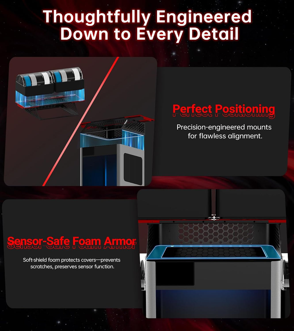 BIQU Panda Perch H2 AMS Stand Holder for Bambu-Lab H2D H2S H2C 3D Printers, AMS Stack to Hold 2 AMS/AMS 2 Pro, AMS HT Storage Stacks Compatible, Space Saving for Makers with Limited Space
