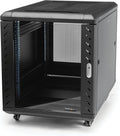 12U 29in Knock-Down Server Rack Cabinet with Casters