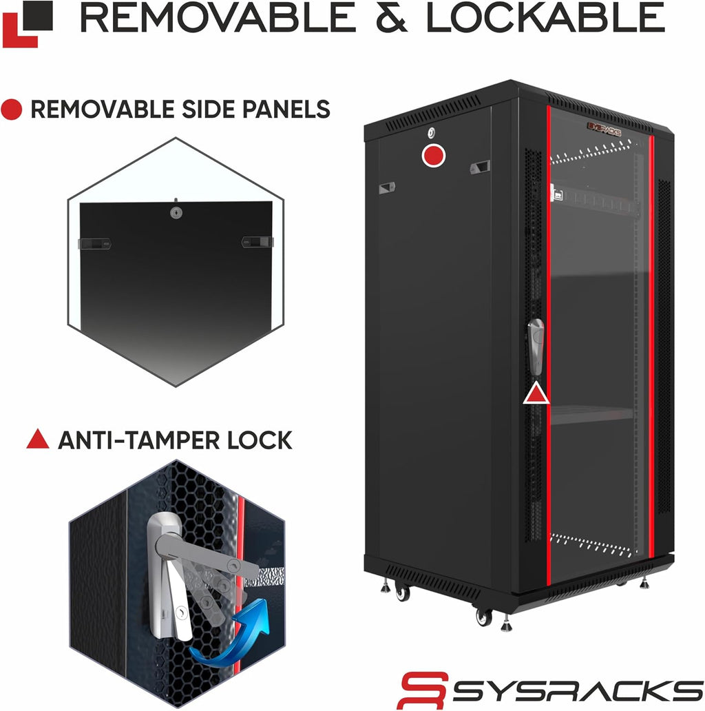 15U Wall Mount Home Lab Server Rack – 19' Locking Network Cabinet, 18' Deep Router & AV Rack with Fan, PDU and Shelf for NAS, Switches and Home Network Equipment