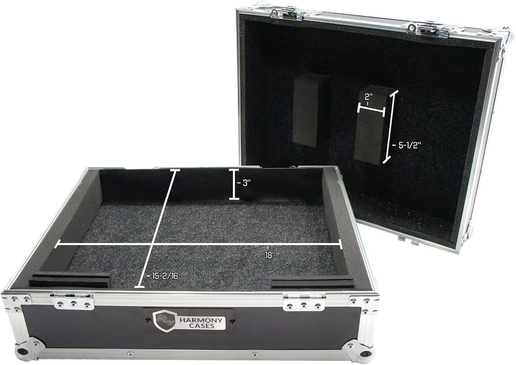 Harmony Audio HC1200E Flight Foam Lined DJ 1200 Size Road Turntable Custom Case