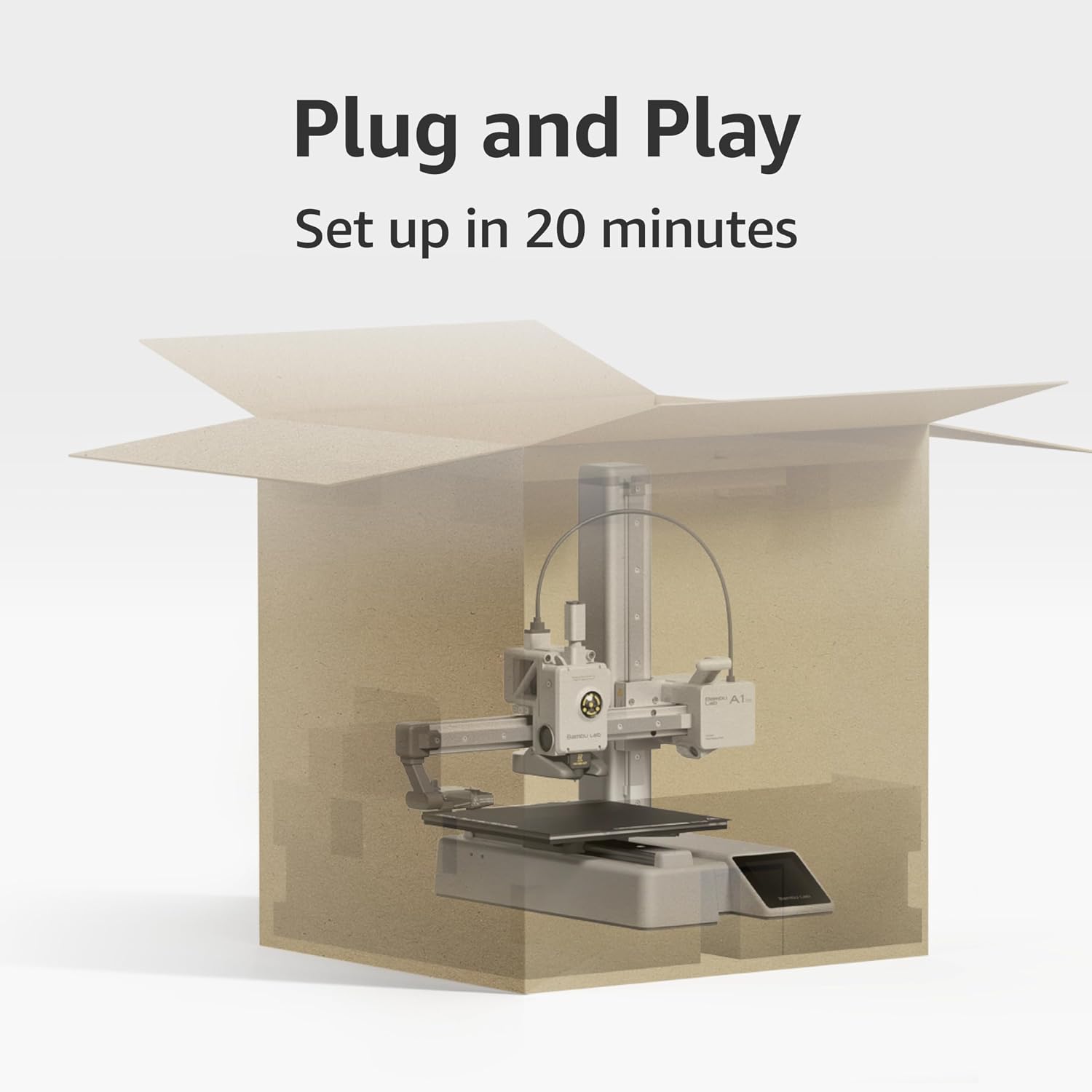 Bambu Lab A1 Mini Combo, A1 Mini 3D Printer and AMS lite, Support Multi-Color 3D Printing, High Speed & Precision, Full-Auto Calibration & Active Flow Rate Compensation, ≤48 dB Quiet FDM 3D Printers