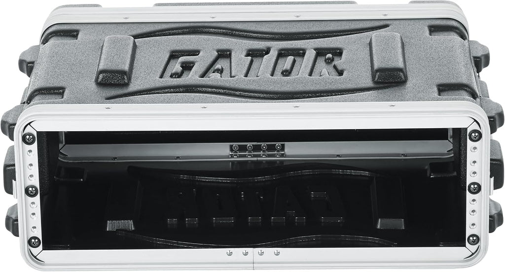 Gator Cases Lightweight Molded 3U Rack Case with Heavy Duty Latches, Shallow 14.25' Depth (GR-3S)