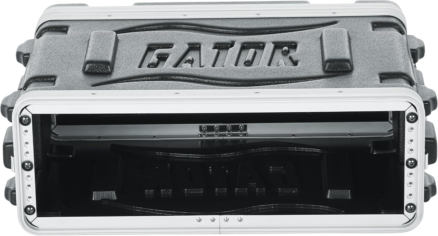 Gator Cases Lightweight Molded 3U Rack Case with Heavy Duty Latches, Shallow 14.25' Depth (GR-3S)
