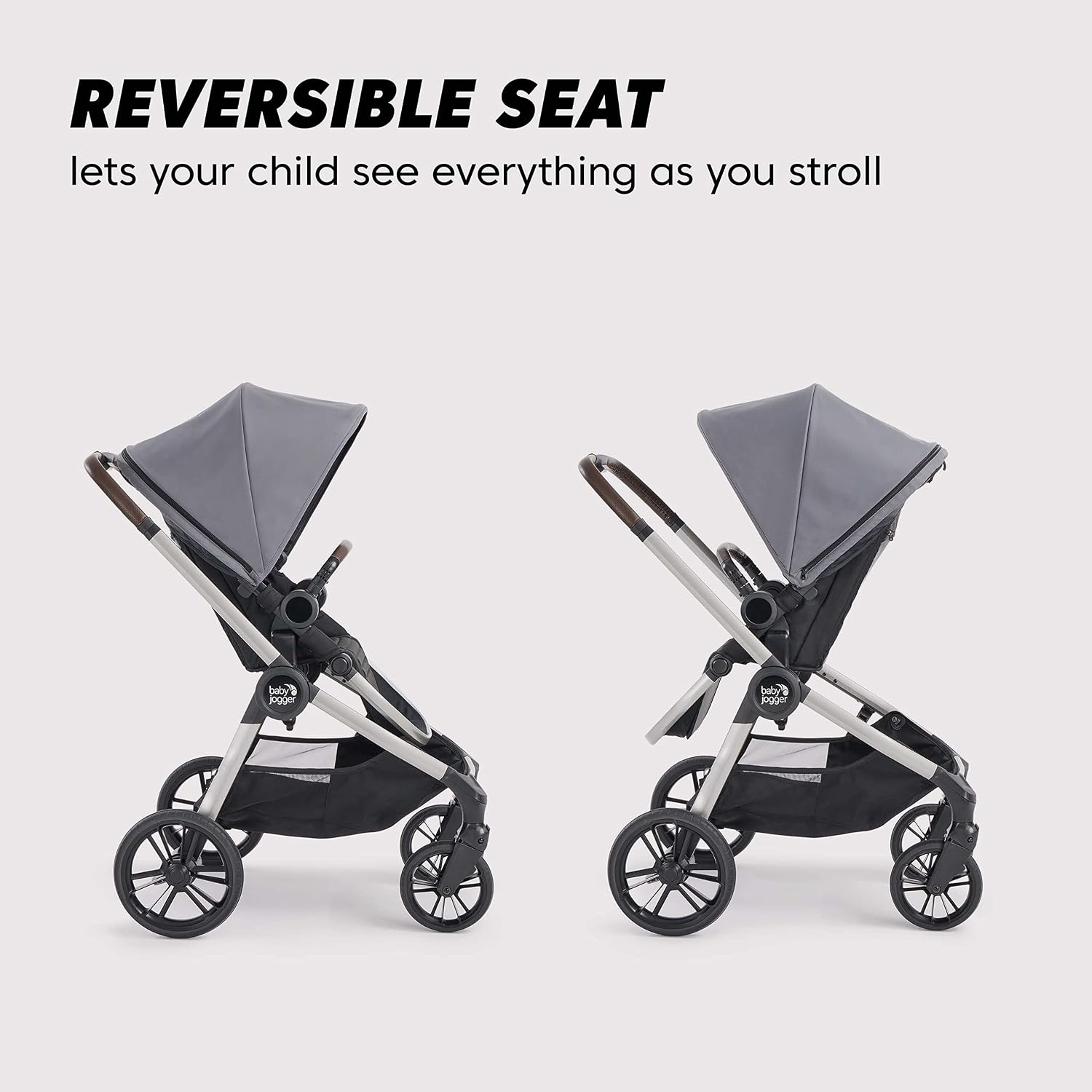 Baby Jogger® City Sights® Stroller - Convertible Stroller with Compact Fold Dark Slate