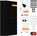 11000W Hybrid Grid Home Solar Power System Complete kit with 12KW Solar Hybrid Inverter,2Sets 48V 10KWh LiFePO4 Battery 20PCS Bificial 550W Solar Panels with MPPT Controller 120/240Vac