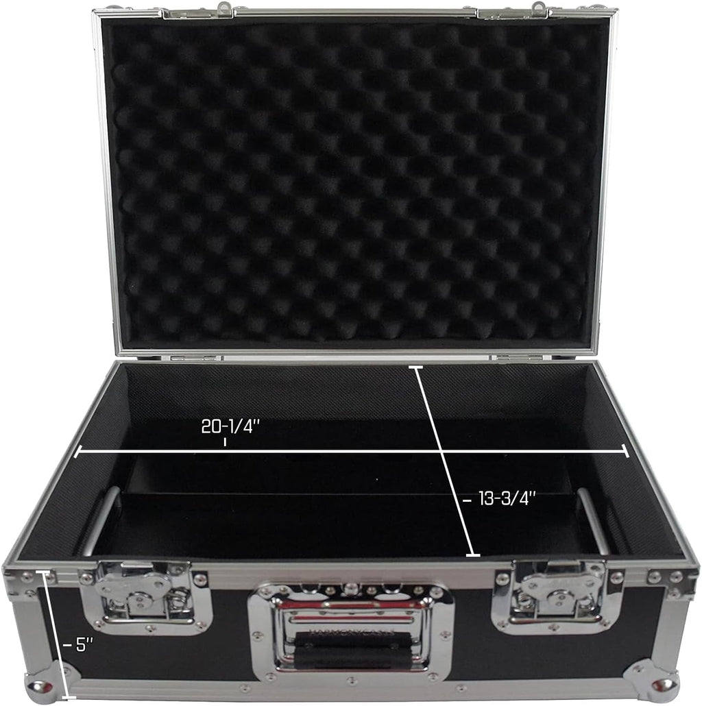Harmony Audio Cases HCTPB18 Compatible With Guitar Effect Pedals HCTPB18 Custom Hard ATA Flight 18' Pedal Board Case