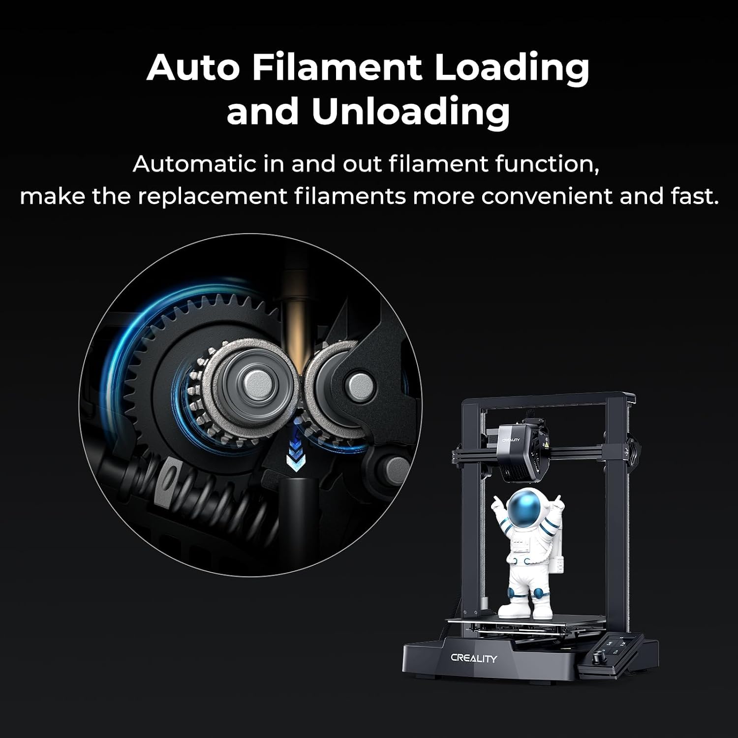 Creality Ender 3 V3 SE 3D Printer, 250mm/s Faster Print Speed CR Touch Auto Leveling Sprite Direct Extruder Dual Z-Axis Auto Filament Loading Ender 3 Upgrade 3D Printer Print Size 8.66x8.66x9.84 inch