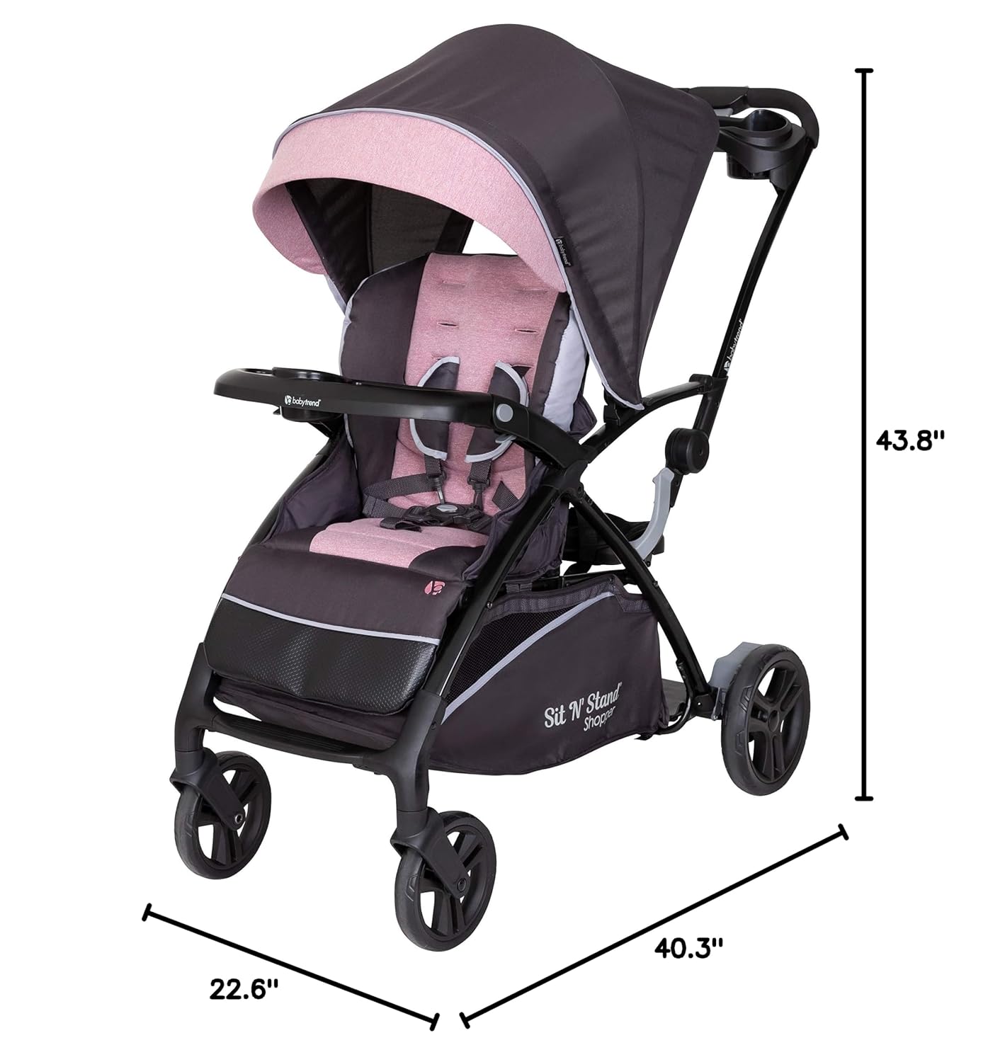 Baby Trend Sit N' Stand® 5-in-1 Shopper Stroller, Cassis