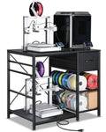 3D Printer Stand with Filaments Storage - 3D Printer Table Filament Storage Rack Heavy Duty 3D Print Desk with Drawer for Workshop Studio Office