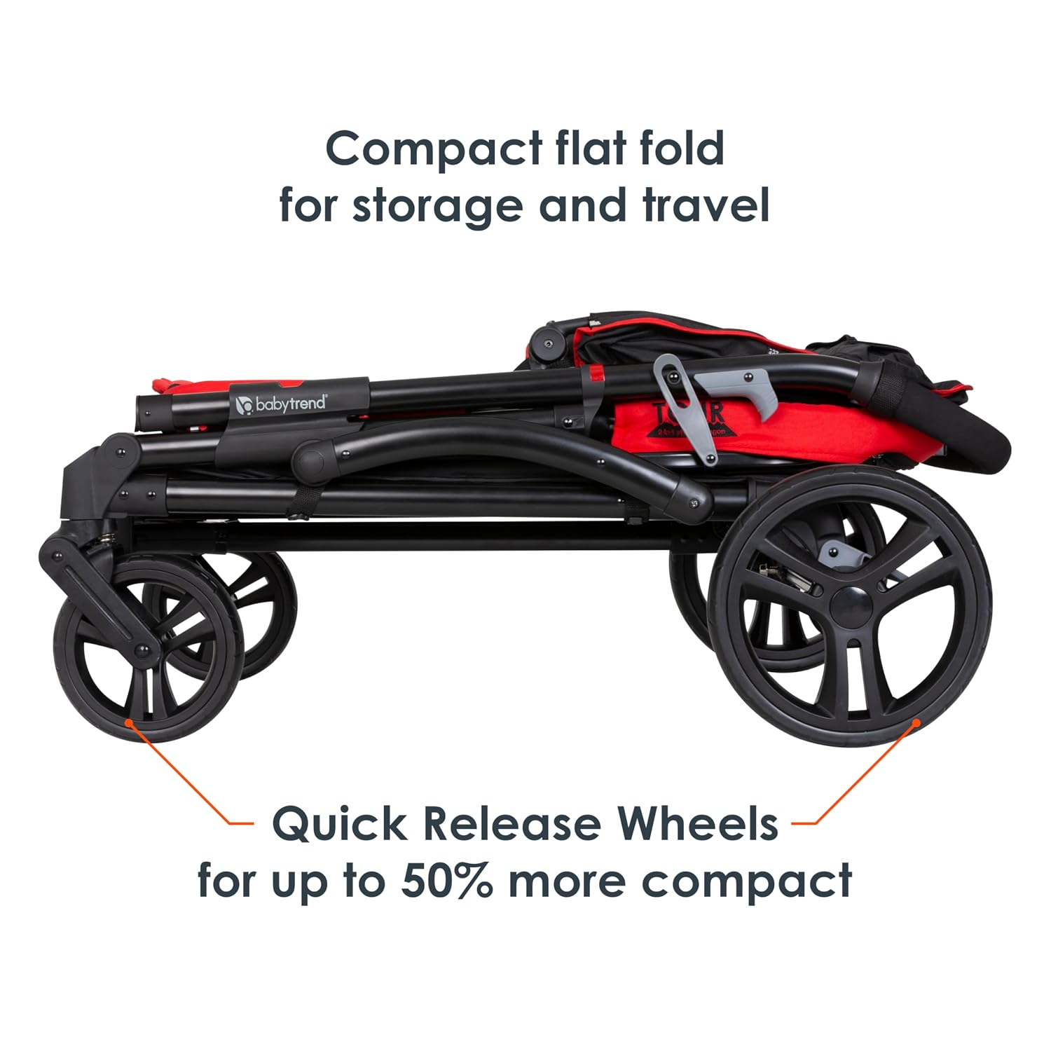 Baby Trend Expedition/Tour LTE 2-in-1 Stroller Wagon, Mars Red