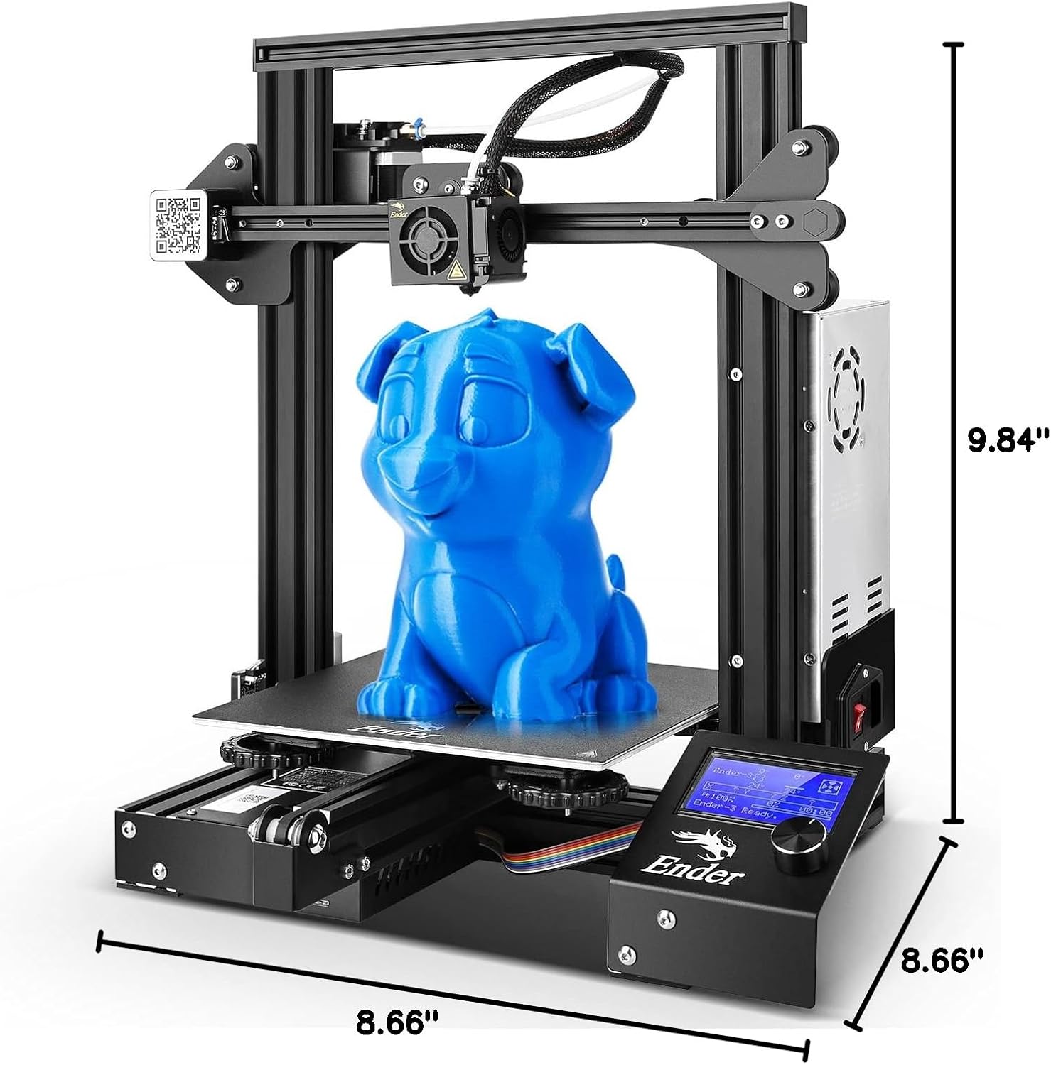 Creality Ender 3 Series Printer with Direct Drive Extruder, CR Touch Auto Bed Leveling, Dual Z-Axis for Smooth Printing, Silent Motherboard, 220×220×270mm Build Volume (Ender 3)