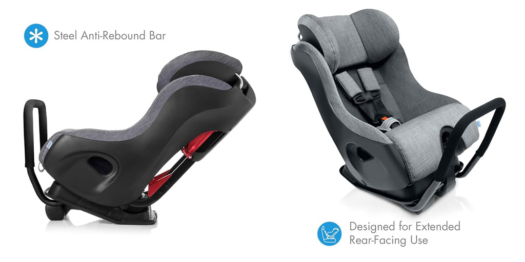 Clek Fllo Convertible Car Seat, Latte Ziip (Flame Retardant Free)