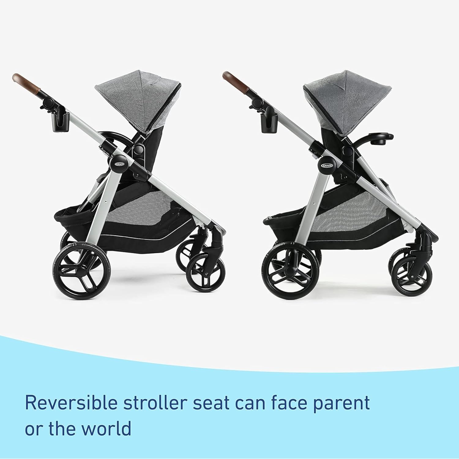 Graco® Modes Nest2Grow Baby Stroller, Slide2Me Adjustable Seat, 4 Modes of Use Capability from Infant Car Seat Carrier to a Double Stroller, Maison