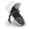 UPPAbaby RumbleSeat V2+ Second Lower Seat/Compatible with Vista V2 and Vista V3 / Adapters, Bumper Bar, Bug Shield Included/Bryce (White Marl/Silver Frame/Chestnut Leather)