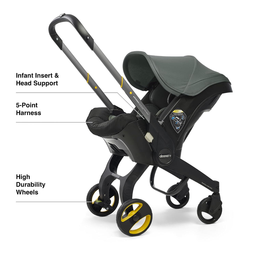 Doona Car Seat & Stroller, Slate Green - All-in-One Travel System