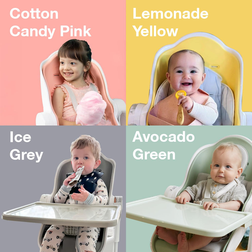 Oribel Cocoon Z High Chair & Baby Lounger | Perfect High Chair for Toddlers/Newborns | Glides Easily on All Surfaces | Secure Locks | Convertible Chair for Feeding (Cotton Candy Pink)