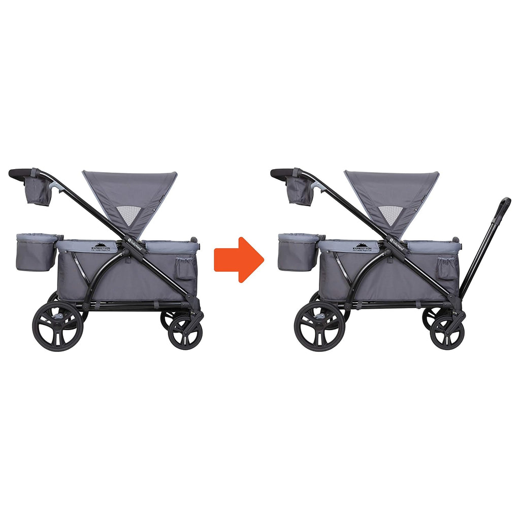 Baby Trend Expedition 2-in-1 Stroller Wagon Plus, Ultra Grey