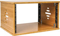 Sound Town DIY 6U Solid Carbonized Bamboo Studio Equipment Rack w/ 14.2' Depth, Ventilation for Recording Room, PA/DJ Pro Audio, Home Audio (STBR-6U)